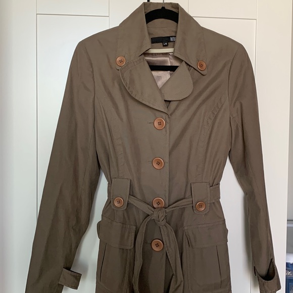Olive Colour Trench Coat - Picture 2 of 10